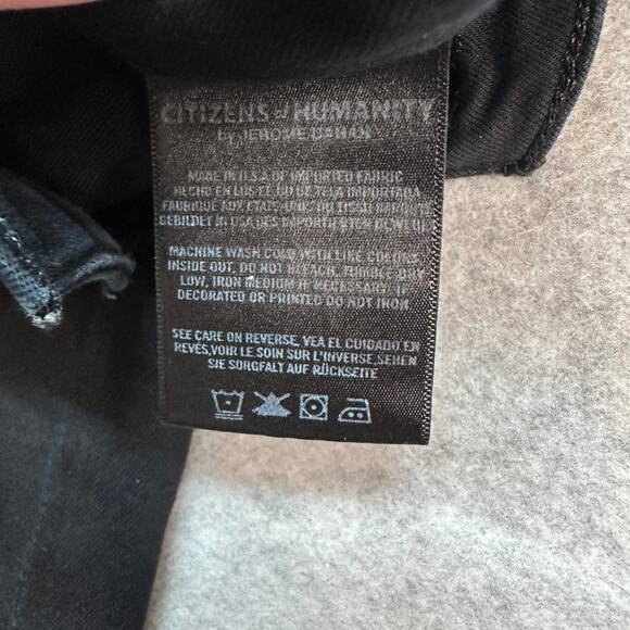 Citizens of Humanity Womens 28 Black Skinny Leg Stretch Denim Low Rise Zip Fly - Picture 9 of 14